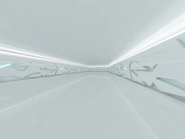 Абстрактная Современная Архитектура Пустое Пространство Интерьера Рендеринг — стоковое фото