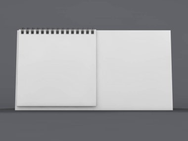 Tablo boş masa takvimi. Mockup tasarım konsepti. 3D render