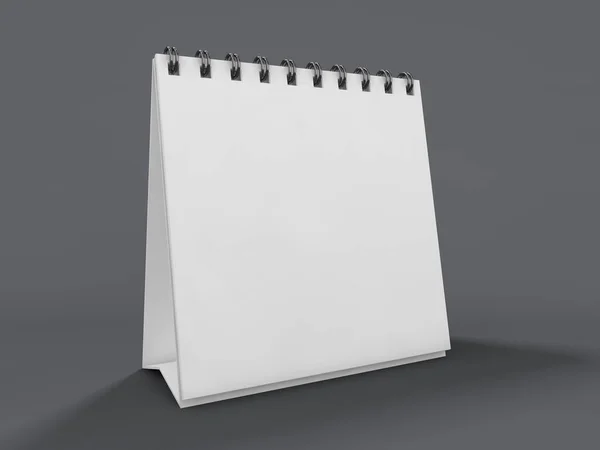 Tomt Skrivbord Kalender Bordet Mockup Designkoncept Rendering — Stockfoto