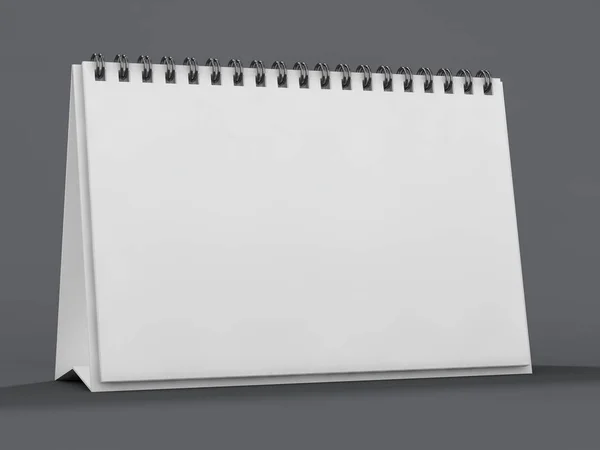 Tomt Skrivbord Kalender Bordet Mockup Designkoncept Rendering — Stockfoto