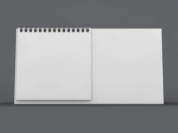 Календарь Столе Пустой Концепция Макета Рендеринг — стоковое фото