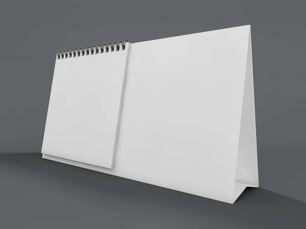 Tomt Skrivbord Kalender Bordet Mockup Designkoncept Rendering — Stockfoto