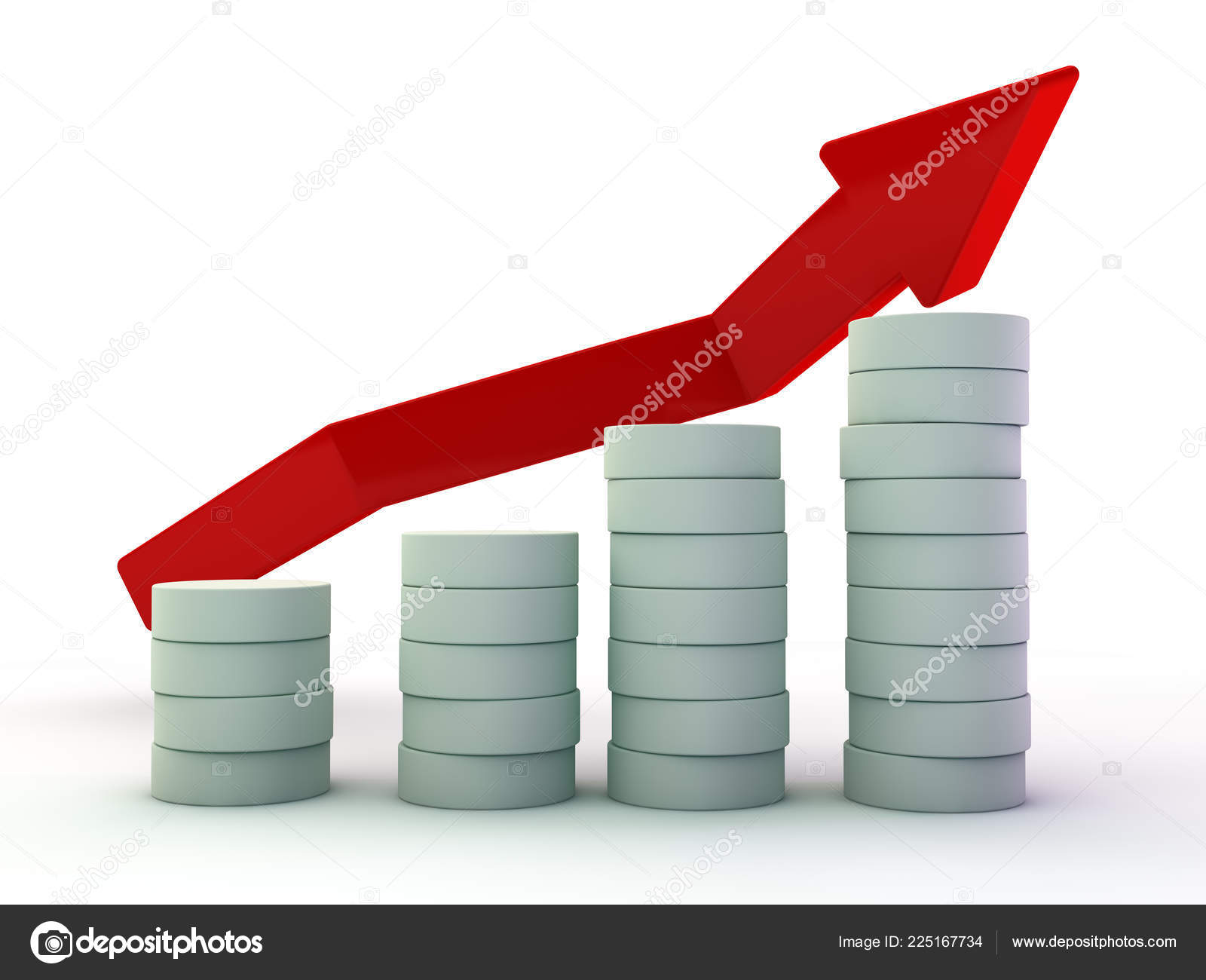 ビジネス グラフと成長グラフ レンダリング — ストック写真 © polesnoy #225167734