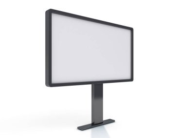 Kadar alay et. Boş billboard açık hava reklam, genel bilgi yönetim kurulu. 3D render