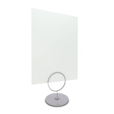 Beyaz yaprak kağıt ile kitapçıklar için stand. Mockup. 3D render