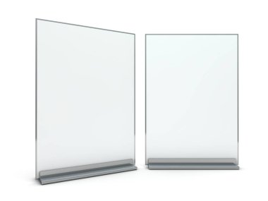 Beyaz yaprak kağıt ile kitapçıklar için stand. Mockup. 3D render