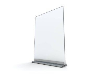 Beyaz yaprak kağıt ile kitapçıklar için stand. Mockup. 3D render
