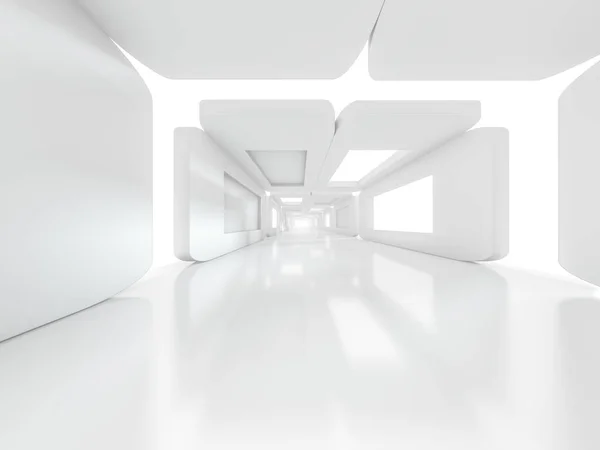 Abstract Moderne Architectuur Achtergrond Lege Open Ruimte Interieur Weergave — Stockfoto