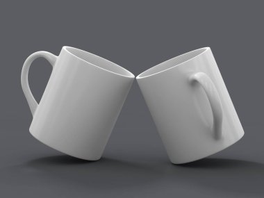 Kupa Mockup ayakta yüzeyi. 3D render