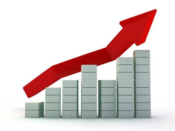 Üzleti Grafikon Növekedési Chart Leképezés — Stock Fotó