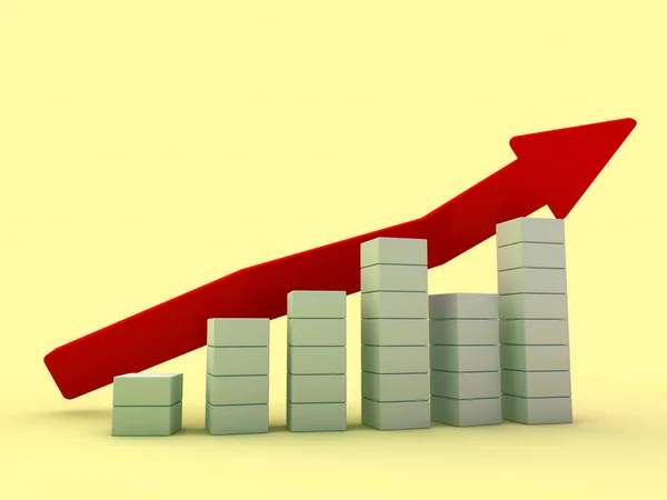 Üzleti Grafikon Növekedési Chart Leképezés — Stock Fotó