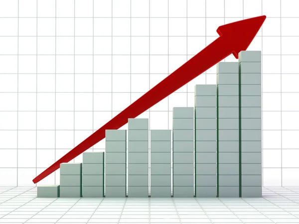 Üzleti Grafikon Növekedési Chart Leképezés — Stock Fotó