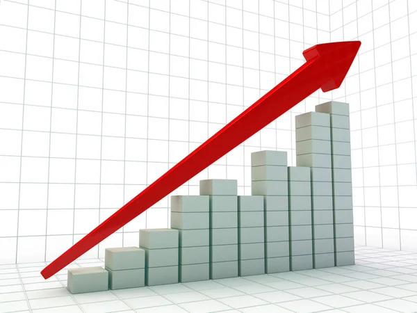 Üzleti Grafikon Növekedési Chart Leképezés — Stock Fotó