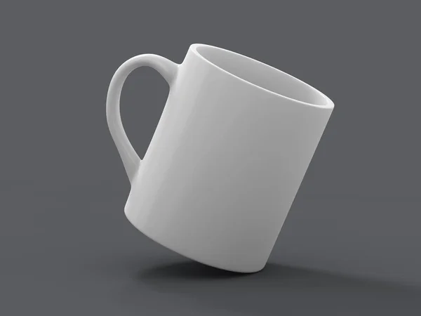 Mugg Mockup Stående Ytan Rendering — Stockfoto