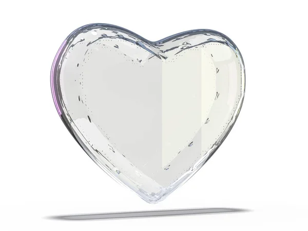 Red Heart Gemstone Isolated Background Rendering — Stock Photo, Image