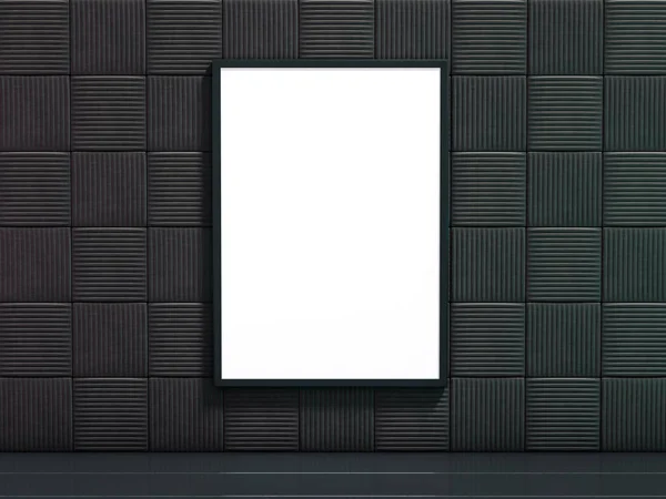 White Blank Photo Frame Mockup Background Rendering — Stock Photo, Image