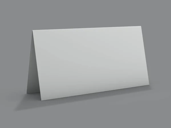 Papel Maquete Retrato Branco Brochura Revista Cartão Postal Isolado Renderização — Fotografia de Stock