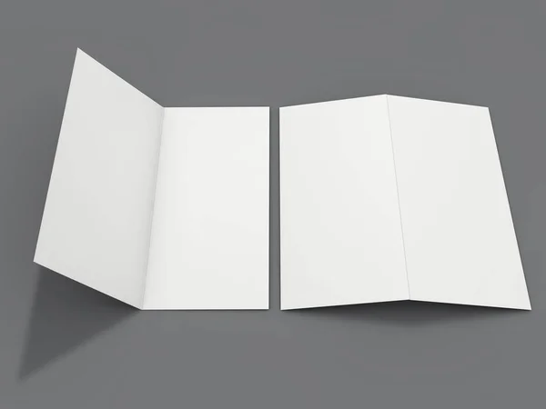 空白纵向模型纸 宣传册 明信片隔离 — 图库照片