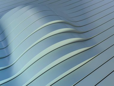 Yumuşak beyaz dalgalar ile arka plan soyut. 3D render