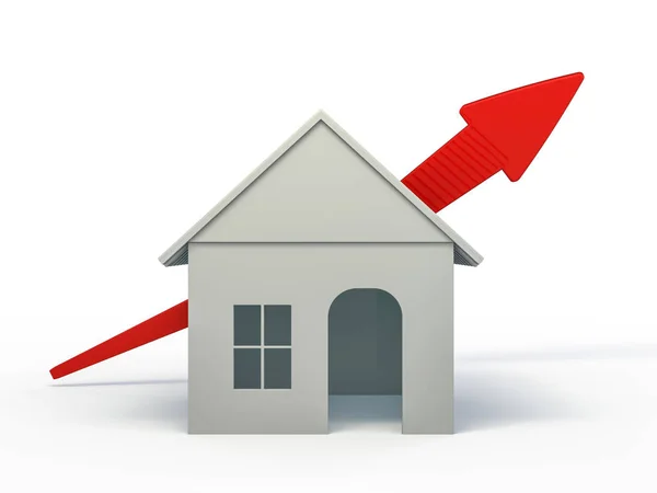 Hypothekenkonzept Spielzeugmodell Eines Kleinen Hauses Darstellung — Stockfoto