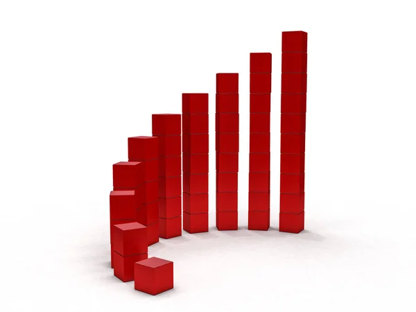 Business Diagram Och Tillväxt Diagram Rendering — Stockfoto