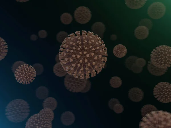 Das Virus Körper Makromaßstab Hintergrund Darstellung — Stockfoto
