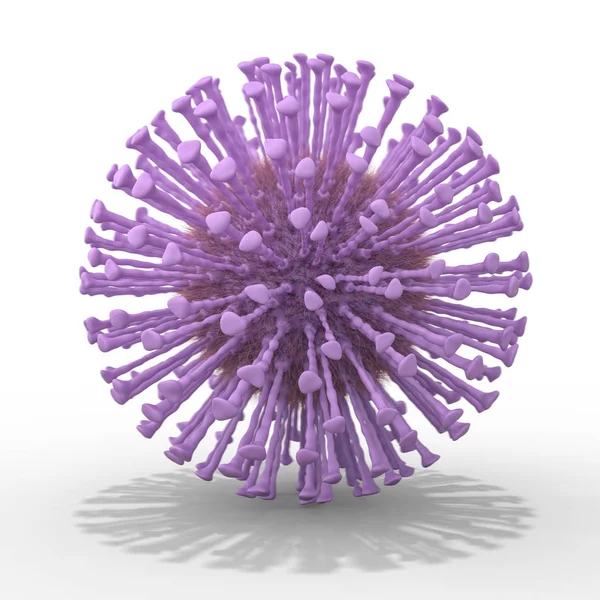 背景にマクロ スケールの体のウイルス レンダリング — ストック写真
