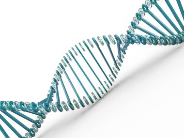 DNA zinciri. Bilimsel arka plan. Güzel illustraion. Biyoteknoloji, biyokimya, genetik ve tıp kavramı .3d işleme
