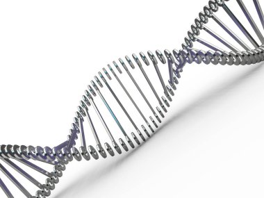 DNA zinciri. Bilimsel arka plan. Güzel illustraion. Biyoteknoloji, biyokimya, genetik ve tıp kavramı .3d işleme