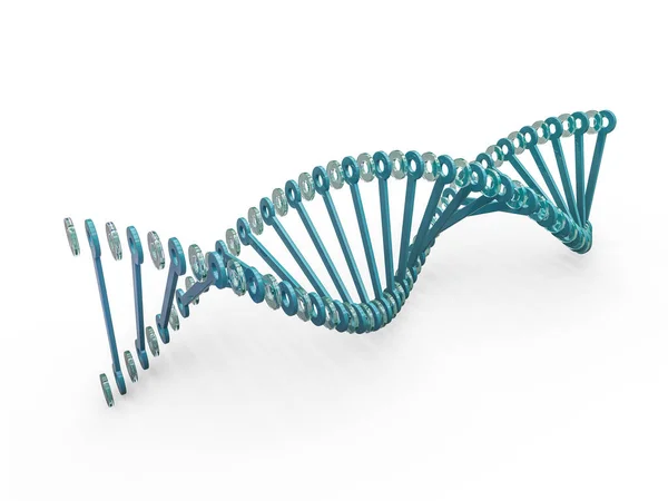 Dna 抽象的な科学的背景 美しいイラストを描く バイオ テクノロジー 生物化学 遺伝学および医学の概念 3次元レンダリング — ストック写真
