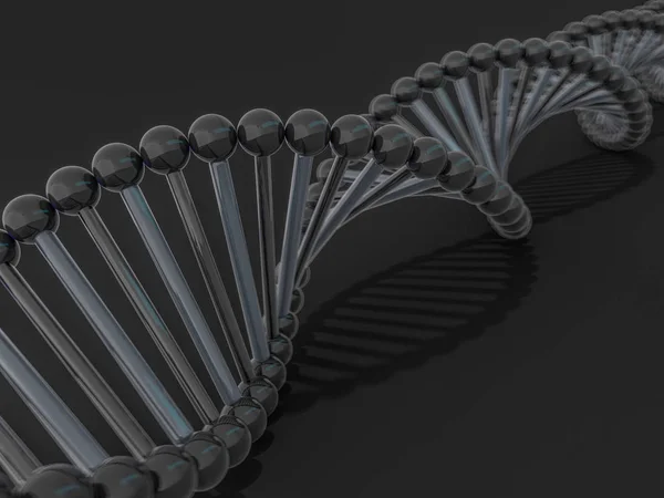 DNA chain. Abstract scientific background. Beautiful illustraion. Biotechnology, biochemistry, genetics and medicine concept .3D rendering