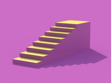 Merdiven, iş artan yükselen oku. 3D render