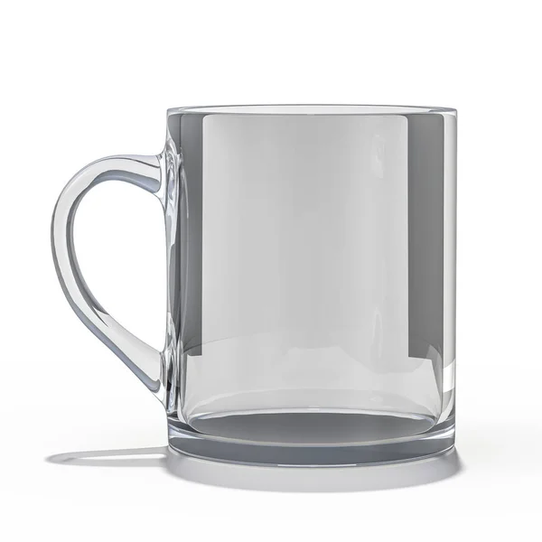 Tasse Verre Mockup Debout Sur Surface Rendu — Photo