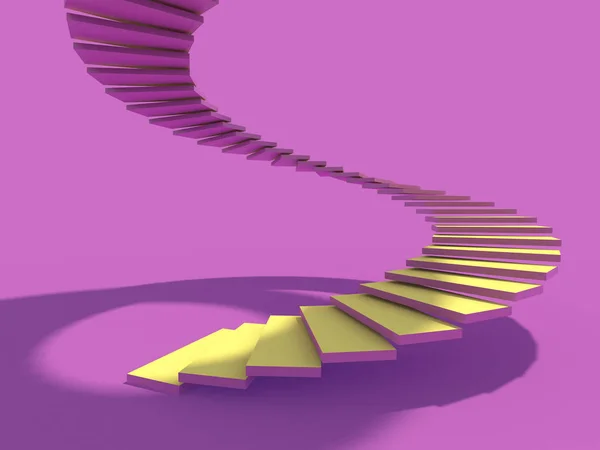 Rising Arrow Staircase Increasing Business Rendering — Stock Photo, Image