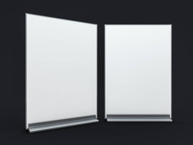 Beyaz yaprak kağıt ile kitapçıklar için stand. Mockup. 3D render