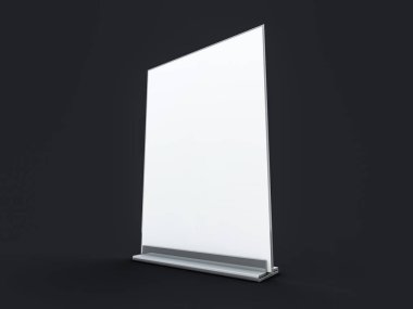 Beyaz yaprak kağıt ile kitapçıklar için stand. Mockup. 3D render