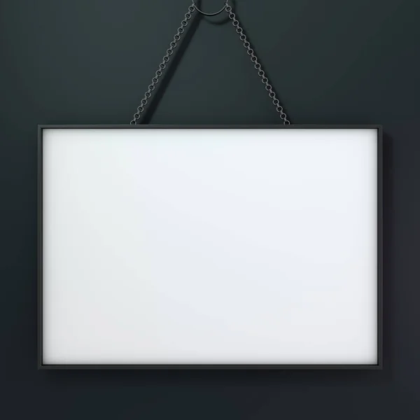 Fehér Üres Photo Frame Makett Háttérhez Képest Leképezés — Stock Fotó