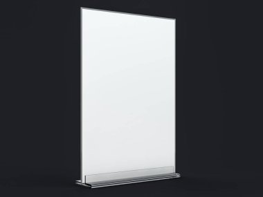 Beyaz yaprak kağıt ile kitapçıklar için stand. Mockup. 3D render