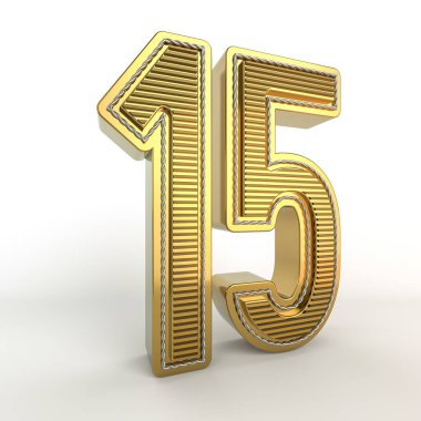 Rakamlarla indirim altın sembolü. 3D render