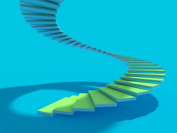 Rising Arrow Staircase Increasing Business Rendering — Stock Photo, Image