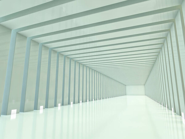 Абстрактная современная архитектура, пустое пространство интерьера. 3D рендеринг
