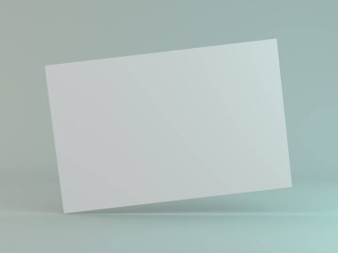 Boş kartvizit. Mock-up kimlik marka için. 3D
