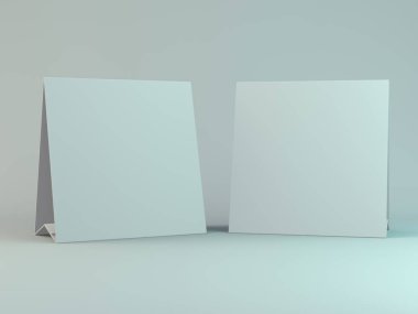 Tablo boş masa takvimi. Mockup tasarım konsepti. 3D