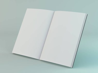 Boş sayfa veya Not defteri mockup veya simülasyonları için. 3D