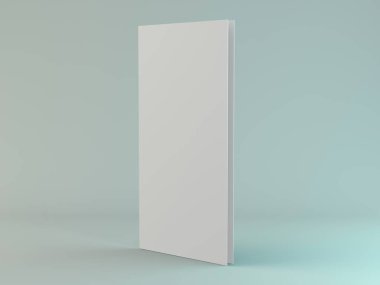 Boş portre mock-up kağıt. Broşür, dergi, kartpostal izole. 3D