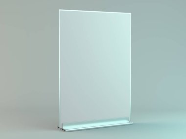 Beyaz yaprak kağıt ile kitapçıklar için stand. Mockup. 3D