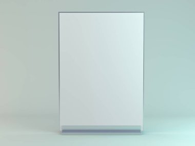 Beyaz yaprak kağıt ile kitapçıklar için stand. Mockup. 3D