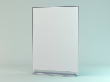 Beyaz yaprak kağıt ile kitapçıklar için stand. Mockup. 3D