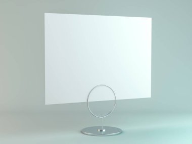Beyaz yaprak kağıt ile kitapçıklar için stand. Mockup. 3D