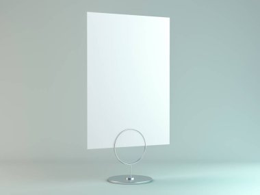 Beyaz yaprak kağıt ile kitapçıklar için stand. Mockup. 3D